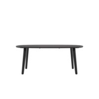 Odda, table 200 x 110 cm - oval - pied bois - Onyx