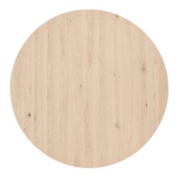 Caletta, eetkamertafel rond 150 cm. - eiken blad - centrale kruispoot zwart - Natural