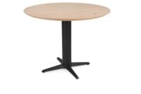 Caletta, bartafel rond 120 cm. - eiken blad - centrale teenpoot zwart - Natural