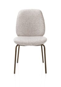 Fae, chaise - 4 pieds - steelbrown - tissu Bellini - Caillou