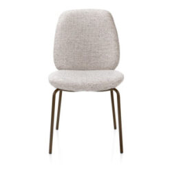 Fae, chaise - 4 pieds - steelbrown - tissu Bellini - Caillou