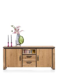 Farmland, dressoir 180 cm - 2-deuren + 2-laden + 1-niche (+ LED)