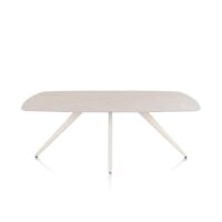 Saluti, table ovale 210 x 105 cm. - 4 pieds - crème - Light sand