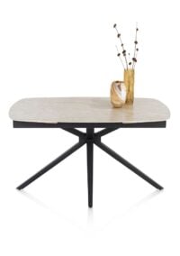 Lattina, Table à rallonge 140 (+ 2 x 30 cm.) x 100 cm. - Marble creme - Image 3