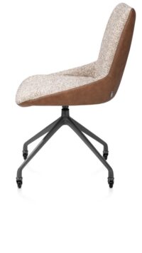 Mats, chaise - roulettes - graphite - Pala cognac + Luton cuivre - Image 3