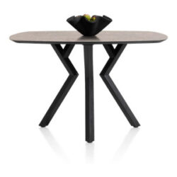 Masura, table de bar ovale - 150 x 105 cm - (hauteur 92 cm) - Rouille