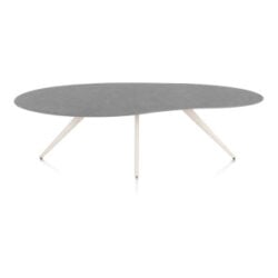 Saluti, eetkamertafel organisch 240 x 120 cm. - 4 poot - cr&egrave;me - Antraciet