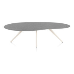 Saluti, table organic 240 x 120 cm. - 4 pieds - crème - Anthracite