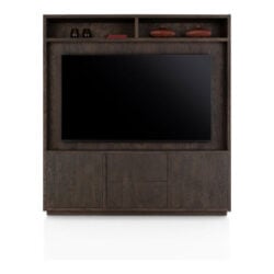Gijon, tv-kast met opzet 200 cm - 2-deuren + 2-laden + 2-niches met plint