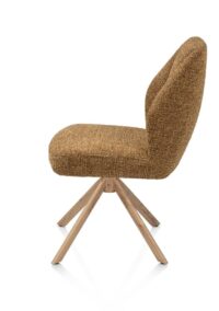 Baya, eetkamerstoel - draaibaar + relax - naturel - pocketvering - stof Sevilla - Okergeel - Afbeelding 3