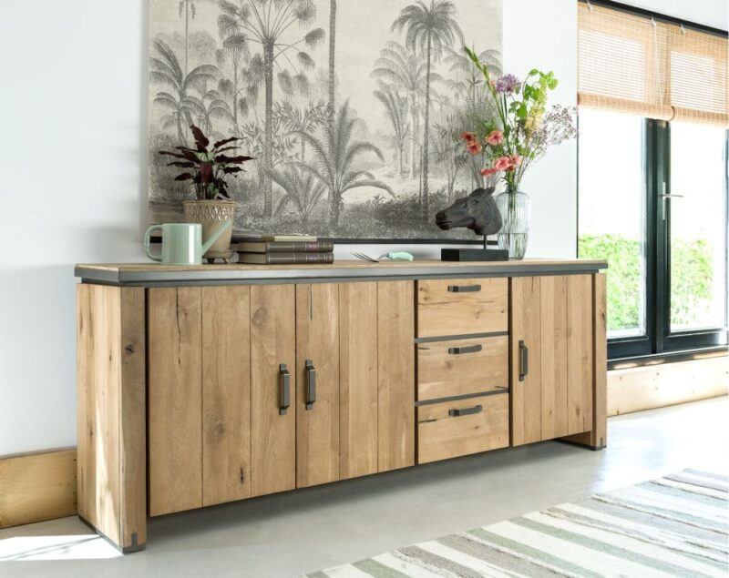 Farmland, Dressoir 180 Cm - 2-Deuren + 2-Laden + 1-Niche (+ Led) - Afbeelding 3