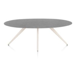 Saluti, table ellipse 210 x 105 cm. - 4 pieds - crème - Anthracite