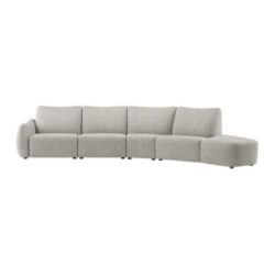 OLVERA - 1 zits arm links - 1 zits zonder armen - triangel element met rug - curved ottomane rechts