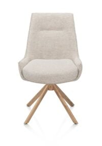 Theo, eetkamerstoel - draaibaar - eikenhout look - pocket - Vada - beige