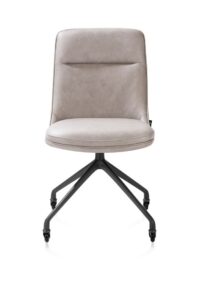 Mateo, chaise - roulettes - graphite - Pala - Gris clair