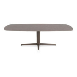 Saluti, eetkamertafel ovaal 240 X 110 cm. - centrale teenpoot - steelbrown - Lava