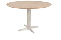 Caletta, bartafel rond 150 cm. - eiken blad - centrale teenpoot cr&egrave;me - Natural