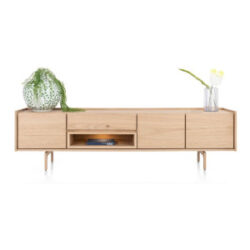 Valgard, buffet bas 220 cm - 3-portes + 1-tiroir + 1-niche (+ LED)
