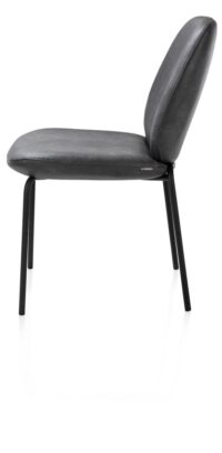 Fae, chaise - 4 pieds - rough off black - tissu Pala - Anthracite - Image 3