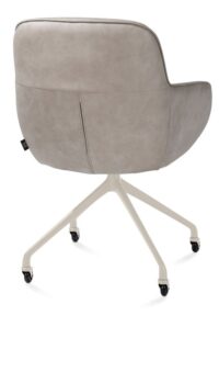 Mateo, chaise à accoudoirs - roulettes - crème - Pala - Gris clair - Image 3