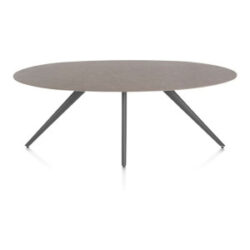 Saluti, table ellipse 210 x 105 cm. - 4 pieds - graphite - Lava