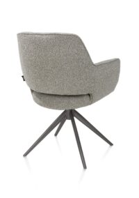 Kian, chaise à accoudoirs - fixe - graphite - tissu Cloudy - Olive - Image 3