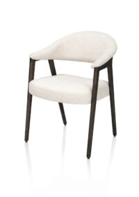 Zaya, Armstoel eiken basalt, stof Sevilla, incl. Nosag - Creme - Afbeelding 2