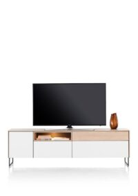 Lindfield, buffet bas 200 cm. - 1-portes + 3-tiroirs + 1-niche (+ LED)