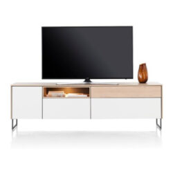 Lindfield, buffet bas 200 cm. - 1-portes + 3-tiroirs + 1-niche (+ LED)