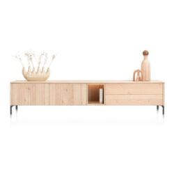 Trenton, Lowboard 270 cm. - 2-deuren + 2-laden + 1-niche - natural