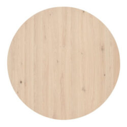 Caletta, eetkamertafel rond 150 cm. - eiken blad - centrale kruispoot grafiet - Natural
