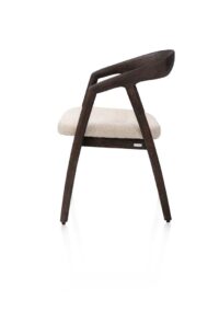 Dante, chaise à accoudoirs - chêne clay avec siege tissu Cloudy - Image 2