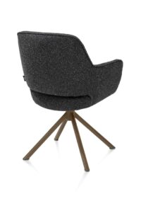 Kian, chaise à accoudoirs - pivotant - steelbrown - tissu Cloudy - Anthracite - Image 3