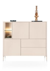 Trentino, Dressette 153 cm. - 3 portes + 2 tiroirs + 2 pinces - Creme