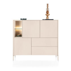 Trentino, Dressette 153 cm. - 3 portes + 2 tiroirs + 2 pinces - Creme