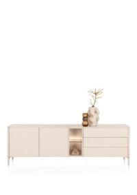 Trentino, Buffet 240 cm. - 2 portes + 3 tiroirs + 2 pinces - Creme
