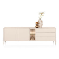 Trentino, Buffet 240 cm. - 2 portes + 3 tiroirs + 2 pinces - Creme