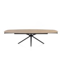 Lattina, Table &agrave; rallonge 200 (+ 2 x 50 cm.) x 100 cm. - Ceramic oak natural