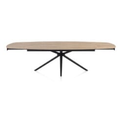 Lattina, Table à rallonge 200 (+ 2 x 50 cm.) x 100 cm. - Ceramic oak natural