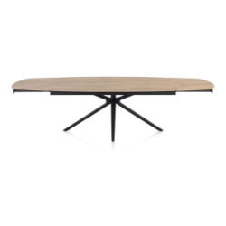 Lattina, Uitschuiftafel 200 (+ 2 x 50 cm.) x 100 cm. - Ceramic oak natural