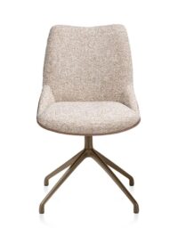 Mats, chaise - pivotante - steelbrown - Pala cognac + Luton cuivre