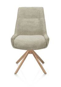 Theo, eetkamerstoel - draaibaar - eikenhout look - pocket - Vada - Salie groen