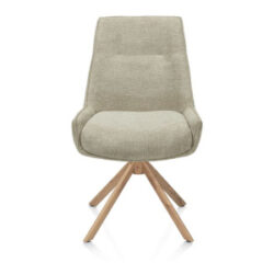 Theo, chaise - pivotant - aspect chêne - confort ressorts - Vada - Sauge verte