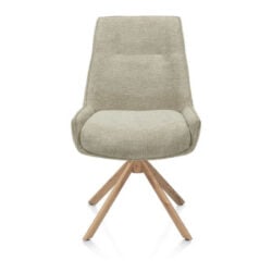 Theo, eetkamerstoel - draaibaar - eikenhout look - pocket - Vada - Salie groen