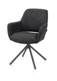 Kian, chaise à accoudoirs - pivotant - graphite - tissu Cloudy - Anthracite - Image 2