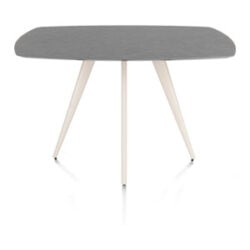 Saluti, bartafel ovaal 150 x 105 cm. - 4 poot - cr&egrave;me - Antraciet