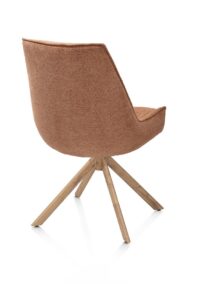 Theo, eetkamerstoel - draaibaar - eikenhout look - pocket - Vada - koper - Afbeelding 3