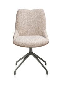 Mats, chaise - pivotante - graphite - Pala cognac + Luton cuivre