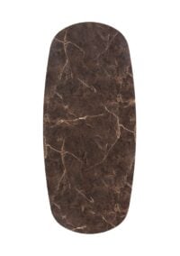 Caletta, eetkamertafel ovaal 240 x 105 cm. - HPL Primo Laminato blad - centrale kruispoot grafiet - Marble brown - Afbeelding 3