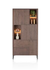 Trenton, armoire 95 cm - 3-portes + 2-tiroirs + 4-niches - Clay